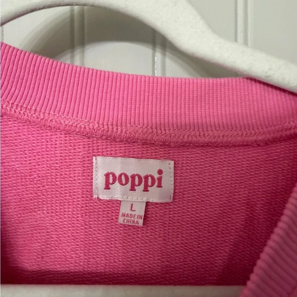 Poppi Soda Limited Edition Birthday Sweatshirt Women’s Large Pink - Picture 4 of 4